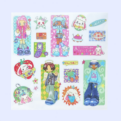 adore sticker sheet