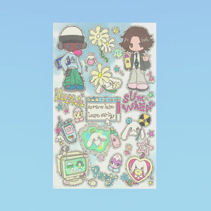 adore sticker sheet 2-pack