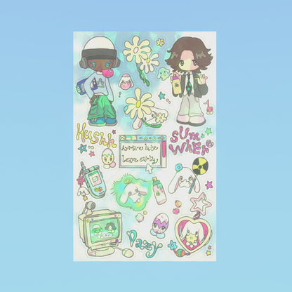 adore sticker sheet 2-pack